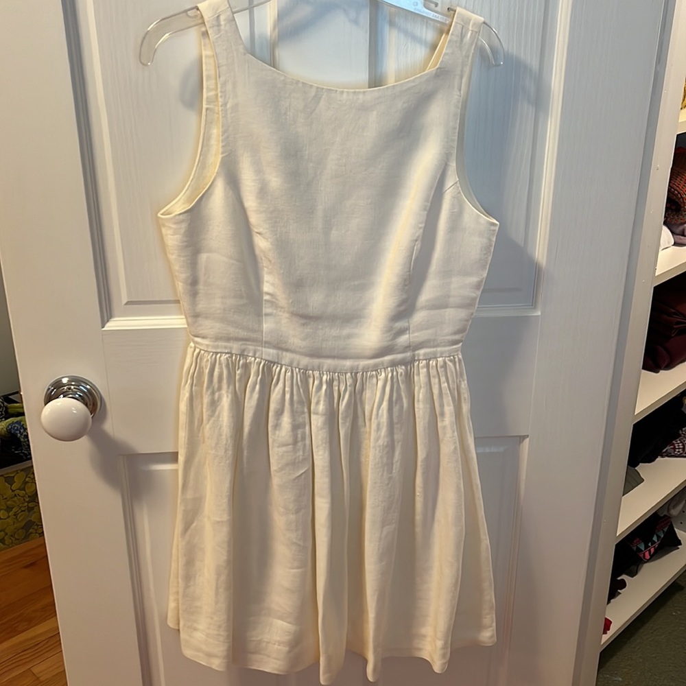 100% white linen American Apparel Dress